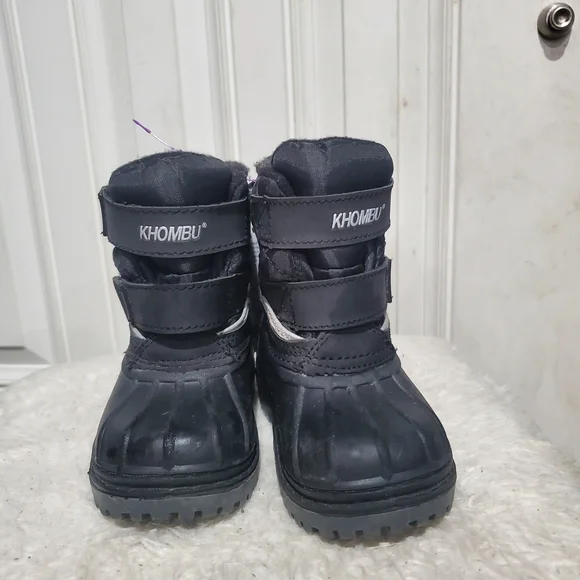 NEW Baby Khombu Snow Boots Size 7M Black and Silver Kids' Snow Boots - Picture 5 of 11